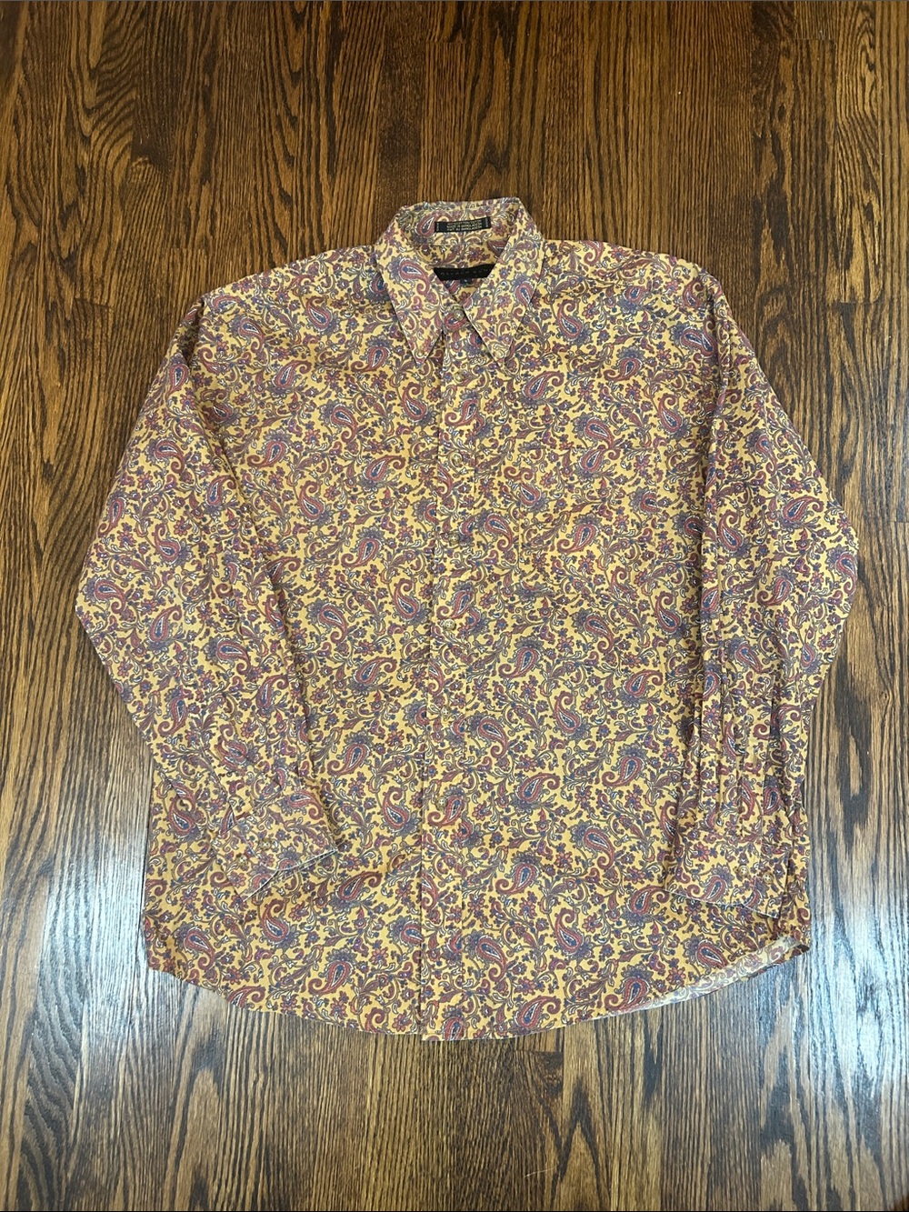 Vintage 90s Alfred Sung Paisley Shirt